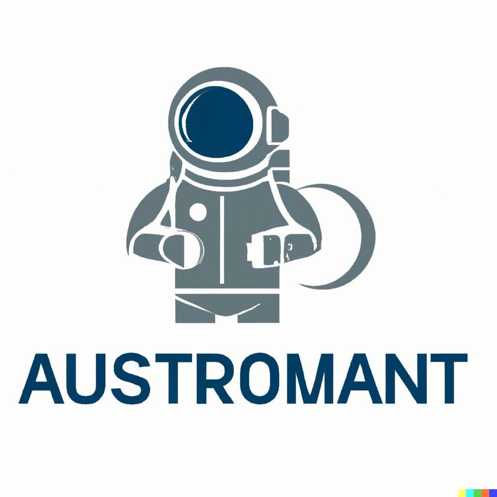 an astronaut, finance company logo design